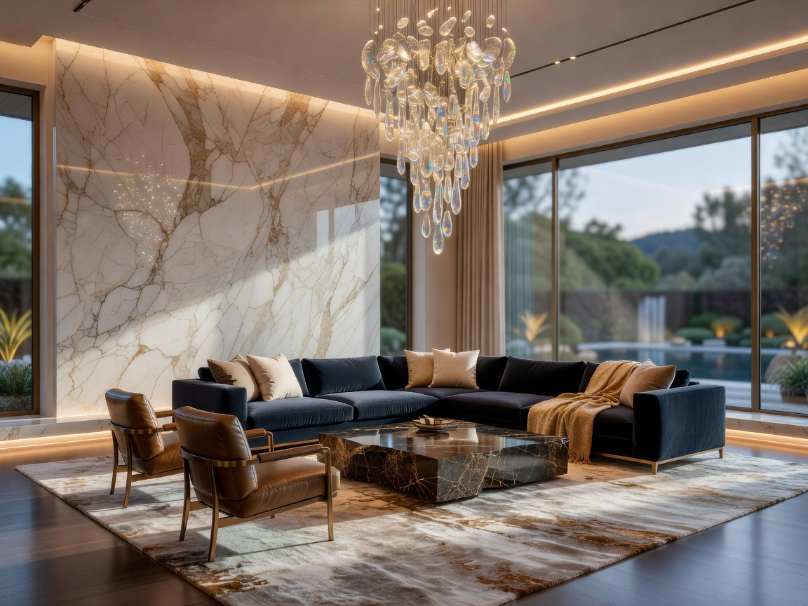 عرض تفصيلي لتصميم داخلي فاخر